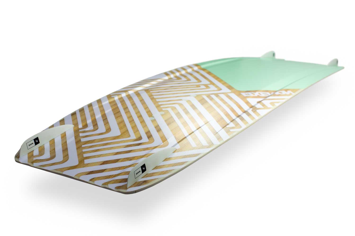 Xenon Hop 2024 twintip kiteboard bottom view.