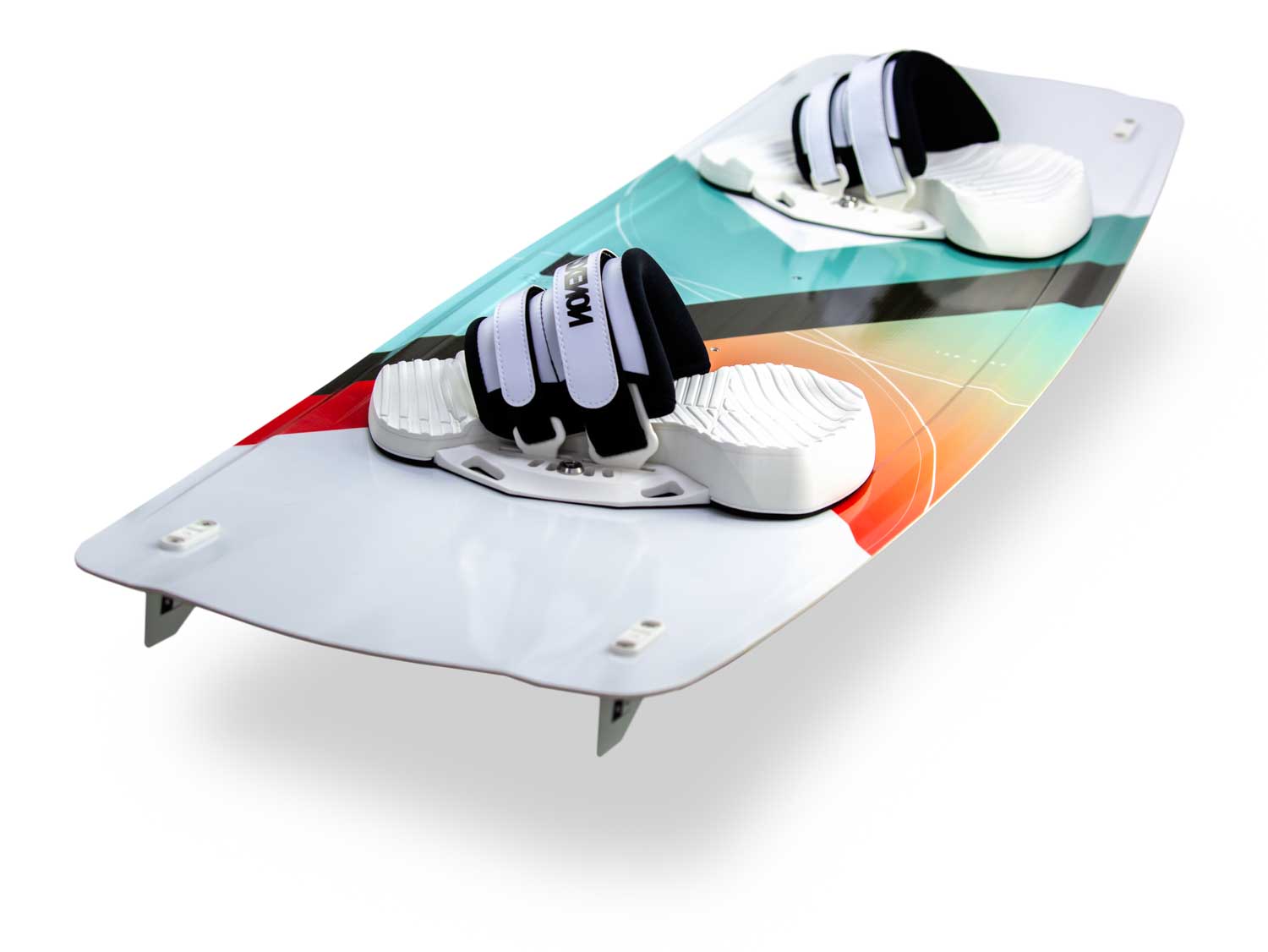 Xenon Laluz 2024 twintip kiteboard top view with Supreme Pads and Straps.